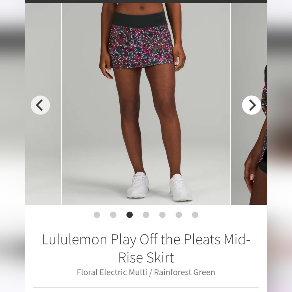Lululemon play off the pleats skirt